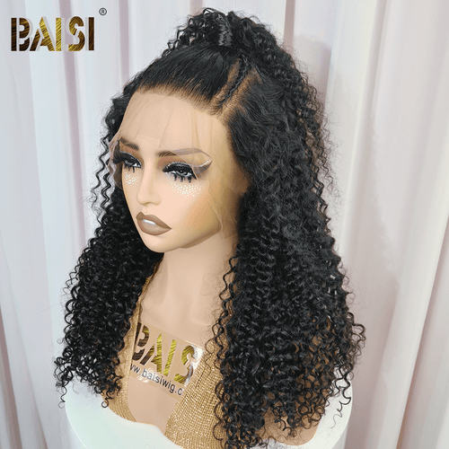 BAISI HAIR Frontal Lace Wig BAISI Cute Full Curly With Braid Lace Wig