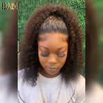 BAISI HAIR Frontal Lace Wig BAISI Cute Wig With Curly Ponytail 20 Inch