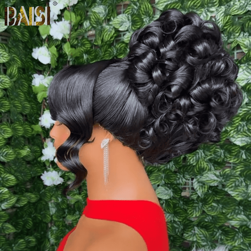 BAISI HAIR Frontal Lace Wig BAISI Perfect Updo Ponytail Already Styled Wig For Wedding