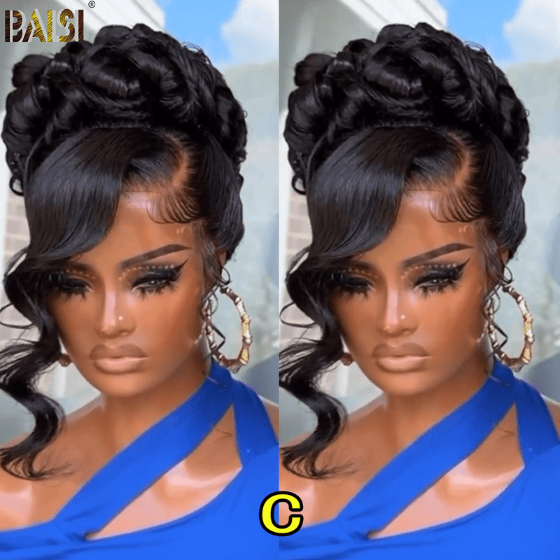 BAISI HAIR Frontal Lace Wig C BAISI Updo Ponytail Style Lace Wig For Wedding