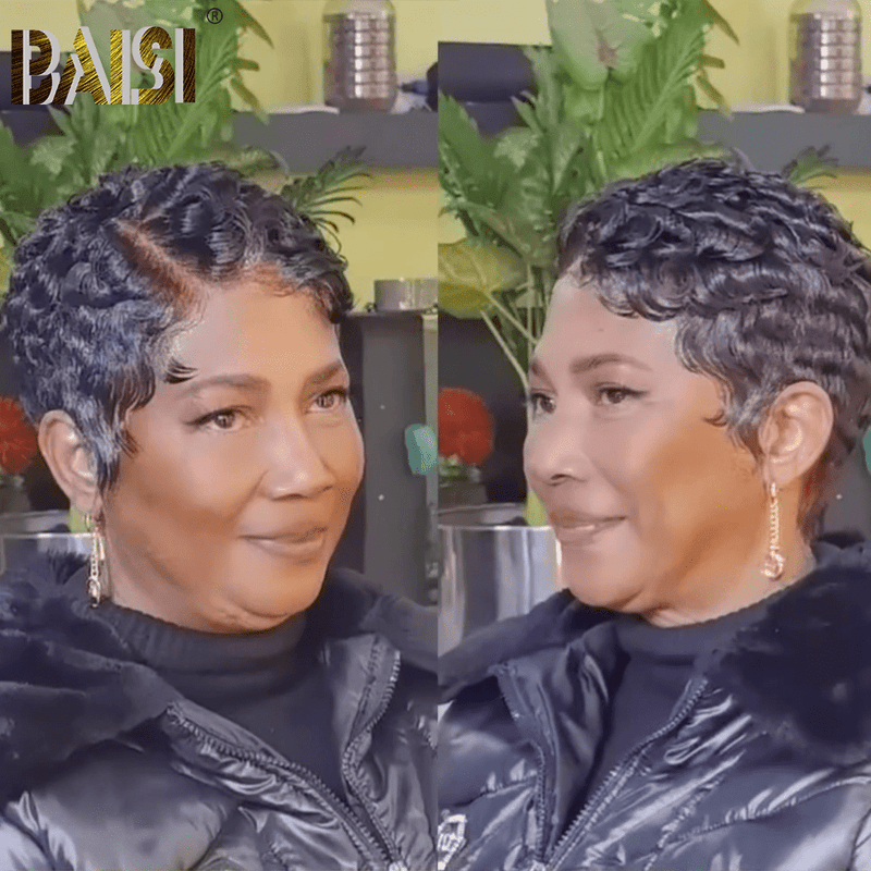 BAISI HAIR full lace wig BAISI Sexy Quick Wave Full Lace Short Wig