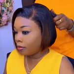 BAISI HAIR Glueless Wig BAISI Straight Short BoB With Honey Blode Glueless Wig