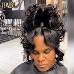 BAISI HAIR Pixie Cut Wig BAISI Already Styled Full Lace Wig With Ponytail