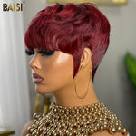 BAISI HAIR Pixie Cut Wig BAISI Cherry Machine Made Short Cut Wig