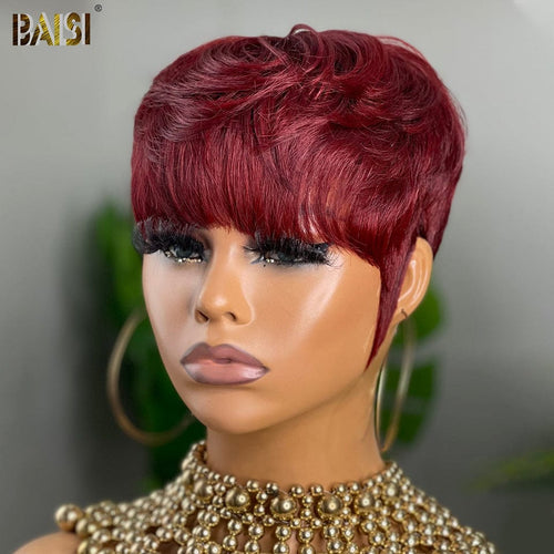 BAISI HAIR Pixie Cut Wig BAISI Cherry Machine Made Short Cut Wig