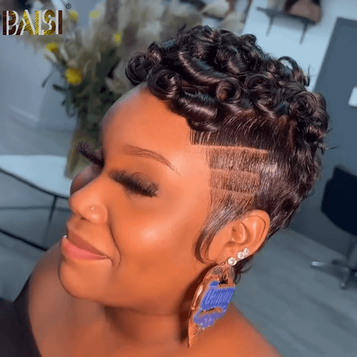 BAISI HAIR Pixie Cut Wig BAISI Cool Short Style Full Lace Wig