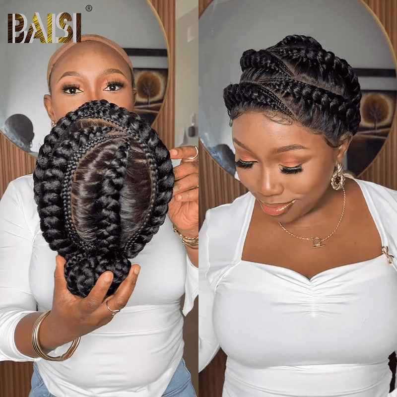 BAISI HAIR Pixie Cut Wig BAISI Cute Braid Full Lace Wig