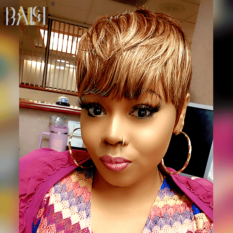 BAISI HAIR Pixie Cut Wig BAISI Mixed Color Pixie Cut Wig