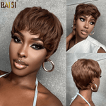 BAISI HAIR Pixie Cut Wig BAISI Pixie Brown Machine Made Wig