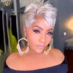 BAISI HAIR Pixie Cut Wig BAISI Pixie Silver Grey Short Lace Wig