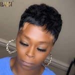 BAISI HAIR Pixie Cut Wig BAISI Pixie Tapered Cut With Highlight Machine Made Wig