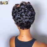 BAISI HAIR Pixie Cut Wig BAISI Pxie Full Lace Wig With Highlight