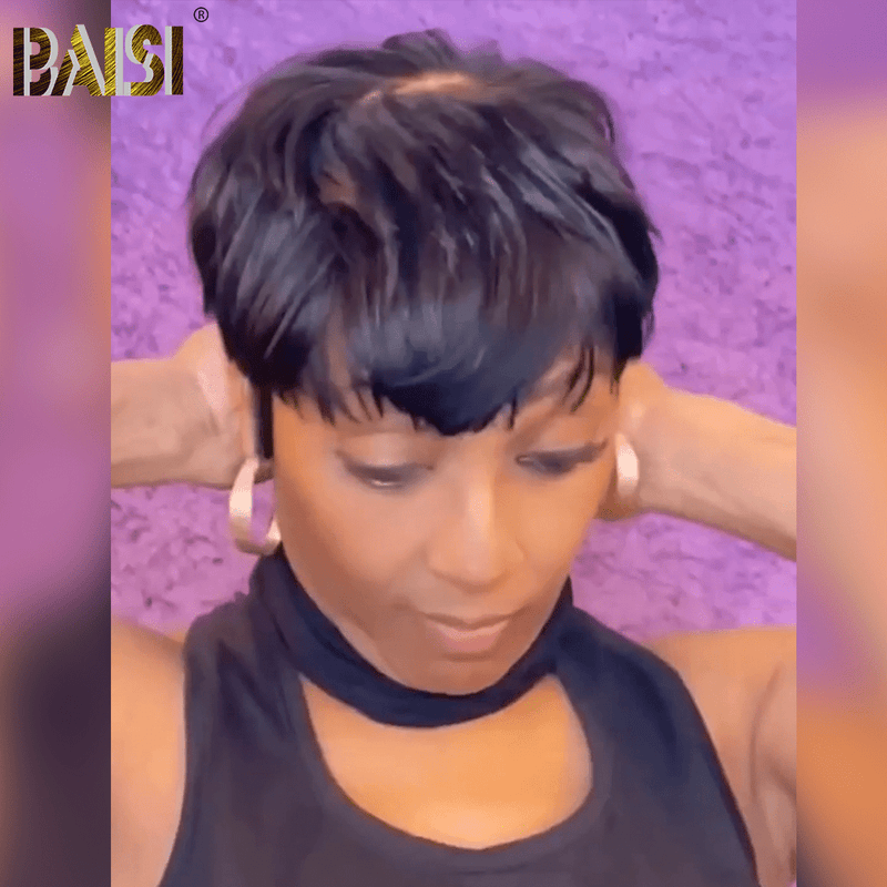 BAISI HAIR Pixie Cut Wig BAISI Straight Quick Wig