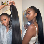 BAISI HAIR Ponytail Extension BAISI Ponytail Straight Human Hair Extensions For Black Women