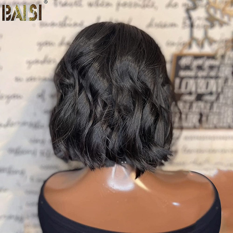 BAISI HAIR U Part Wig BAISI U Part Wig Wavy Short Wig