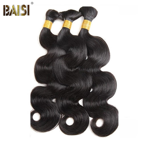 Bulk Hair Extensions 8A Brazilian Virgin Hair BAISI 10A Body Wave  Hair Extensions No Weft