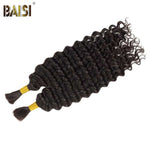 Bulk Hair Extensions 8A Brazilian Virgin Hair BAISI 10A Deep Wave Hair Extensions No Weft