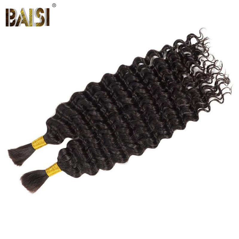 Bulk Hair Extensions 8A Brazilian Virgin Hair BAISI 10A Deep Wave Hair Extensions No Weft