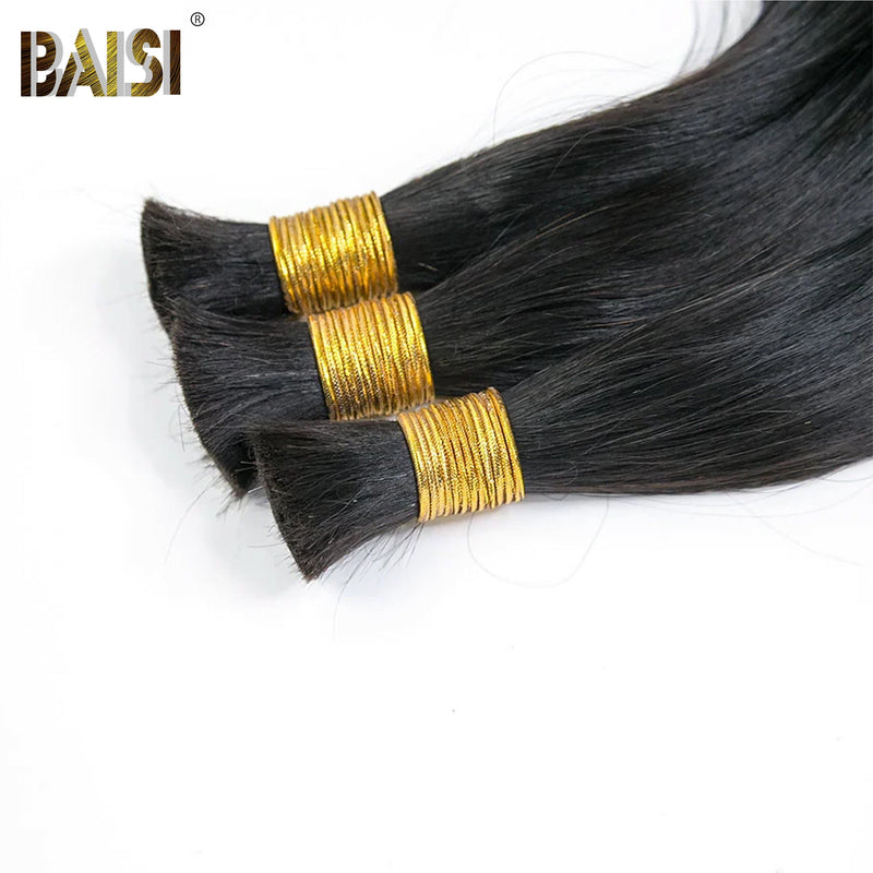 Bulk Hair Extensions 8A Brazilian Virgin Hair BAISI 10A Silk Virgin Hair Extensions No Weft