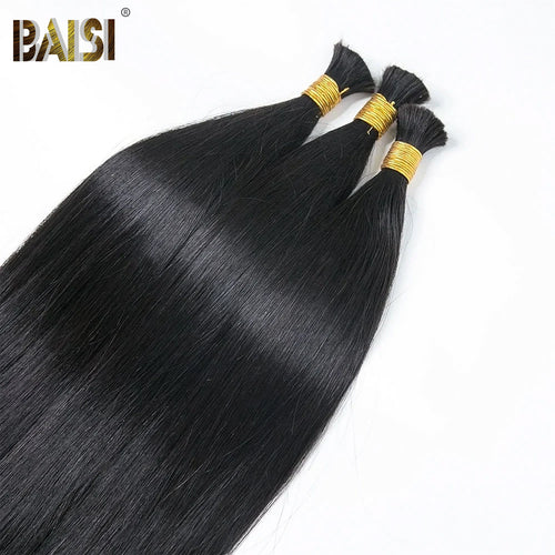 Bulk Hair Extensions 8A Brazilian Virgin Hair BAISI 10A Silk Virgin Hair Extensions No Weft