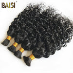 Bulk Hair Extensions 8A Brazilian Virgin Hair BAISI 10A Water Wave Hair Extensions No Weft