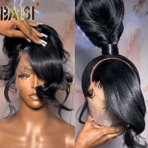 freegift product-gift BAISI $199 Fashion Style Full Lace Wig With Ponytail