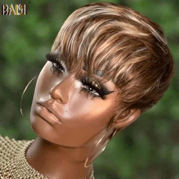 freegift product-gift BAISI $49 Mixed Pixie Cut Fringe Wig