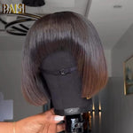 hairbs BOB Wig Baisi Machine Made Double Drawn 1b/30 Straight Bang Wig