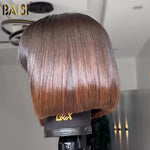 hairbs BOB Wig Baisi Machine Made Double Drawn 1b/30 Straight Bang Wig