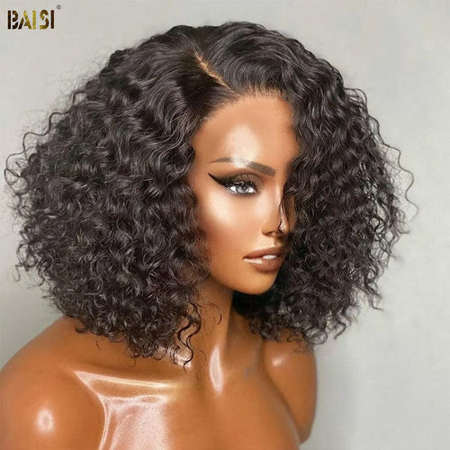 hairbs BOB Wig BAISI Pre-Cut Curly Glueless BoB Wig