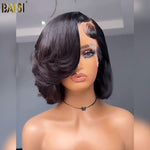 hairbs BOB Wig BAISI Sexy Side Straight With Wavy Bleached Knots BOB Wig