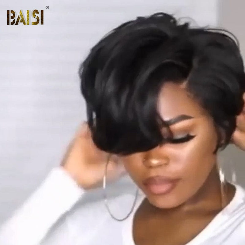 hairbs BOB Wig BAISI Short Style Side Part BoB Lace Wig