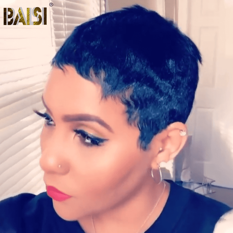 hairbs Pixie Cut Wig BAISI Full Lace Super Short natrual Wig