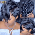 hairbs Pixie Cut Wig BAISI Full Lace Wavy Short Wig