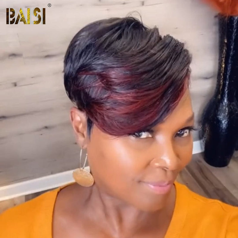 hairbs Pixie Cut Wig BAISI Full Lace Wig #33 Highlight Wig