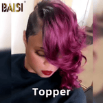 hairbs topper BAISI Stunning Color Wavy Partial Topper (NOT A WIG)