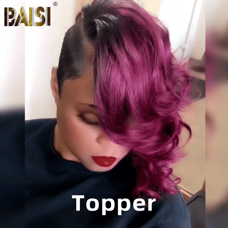 hairbs topper BAISI Stunning Color Wavy Partial Topper (NOT A WIG)