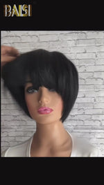 BAISI Natural Black Partial Topper With Bang(Not A Wig)