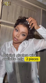 BAISI Pixie Wavy Guleless Wig