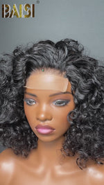 BAISI 300% Full Density Bouncy Egg Curl Wig