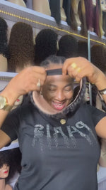 BAISI Natural Black  Frontal Braid Topper+ Headbang Wig