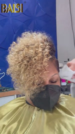 BAIS Curly With Honey BlondePartial Topper (pas une perruque)