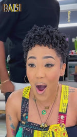 BAISI Full Lace Super Short Cute Spring Curl Wig