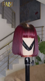 Baisi 99J Straight Bang BOB Wig