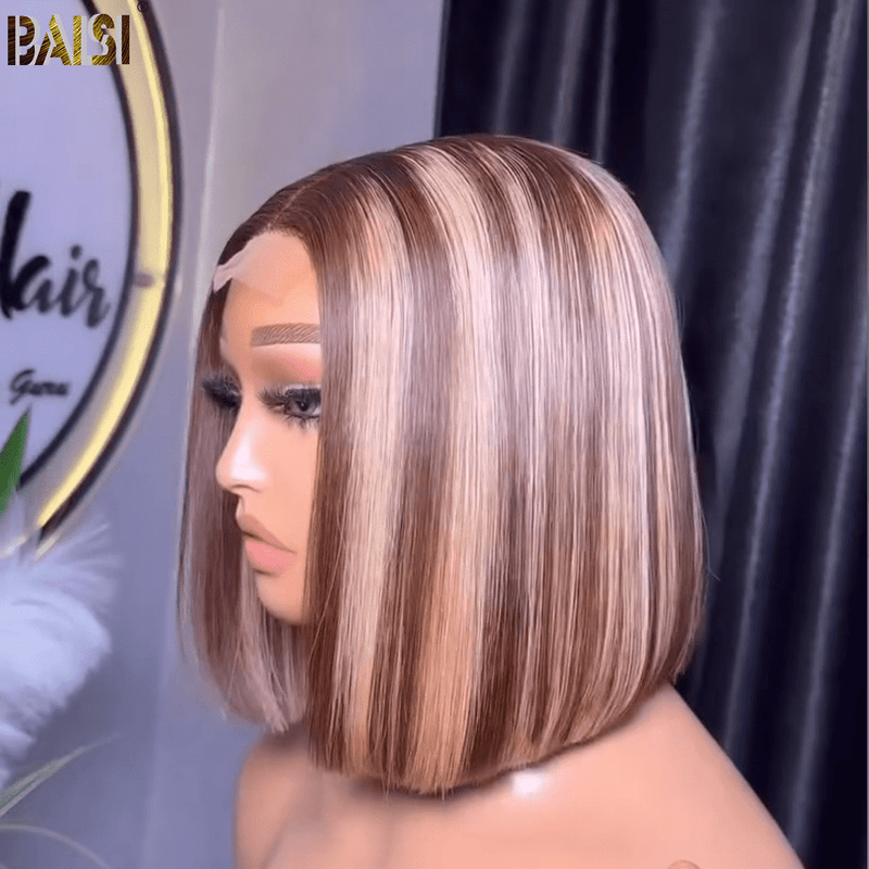 SLIK VIETNAMESE DOUBLE DRAWN WIGS customized wig BAISI 2x6 Double Drawn Sexy Highlight Color Straight Lace Wig