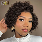 special offer BOB Wig BAISI Curly Side Part BOB 8 Inch