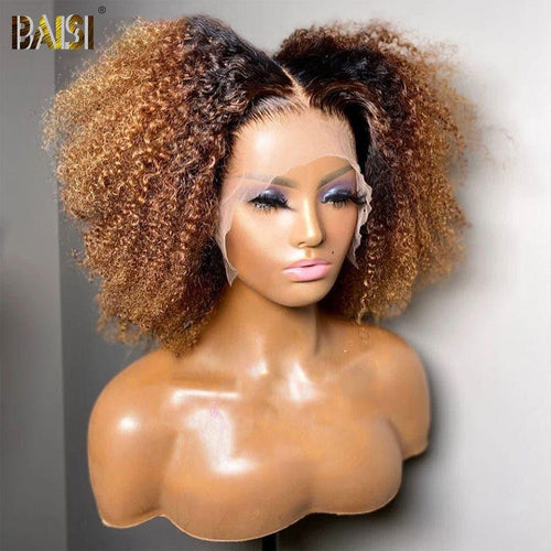 special offer BOB Wig BAISI Elegant Bouncy Curly #4/27 Wig