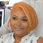 special offer BOB Wig BAISI Orange With Highlight Short BOB Wig