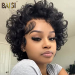 USA BOB Wig BAISI Sexy Bouncu Curl Lace BOB Wig