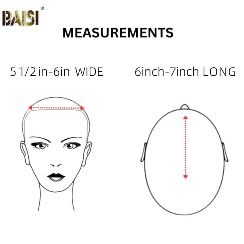 USA topper BAISI 1B/613# Straight Partial Topper (Not A Wig)